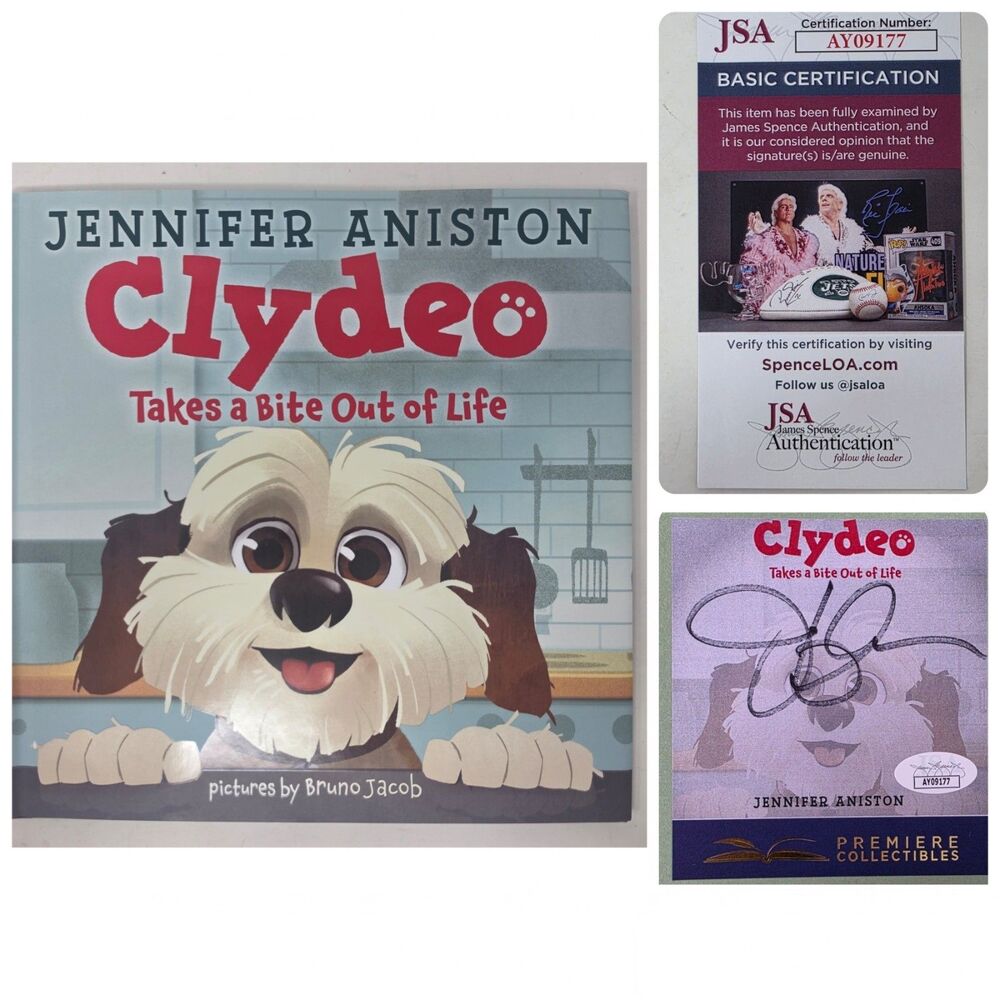 SIGNED Jennifer Aniston Clydeo Children’s Book Friends Actor JSA COA Autographed